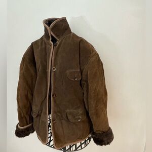 SALE 🏷️Leather brown jacket size s
